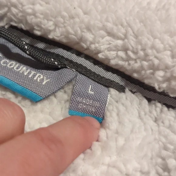 Free country Women's Large Fleece Zip Up Jacket Winter White Warm - Picture 11 of 12